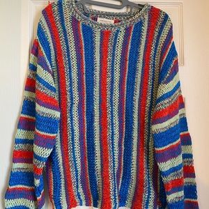 OU striped yarn sweater